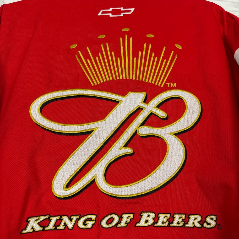 NWT NASCAR DALE EARNHARDT JR BUDWEISER DRIVER FULL SNAP JACKET JRM MEDIUM - Picture 12 of 12